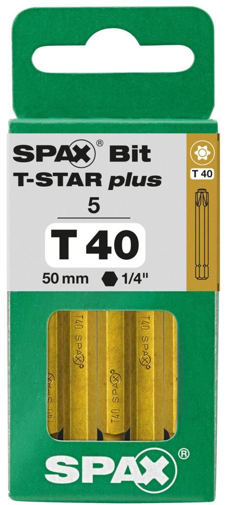 Бита T-STAR plus Т40 50 мм SPAX 5000009183409 - фото